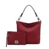 MKF Collection Viviana Vegan Leather Hobo Bag with Matching Wristlet by Mia K - 2 of 4