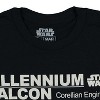 Seven Times Six Star Wars Shirt Mens Millennium Falcon Corellian Engineering Graphic Tee Black - 3 of 3