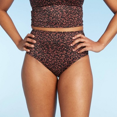 rust high waisted bikini