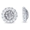 Pompeii3 5/8ct Halo Diamond Earring Jackets 14K White Gold (5.5-7mm) - 2 of 4