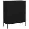 vidaXL Storage Cabinet Black Steel 31.5 x 13.8 x 40.0 in - 4 of 4