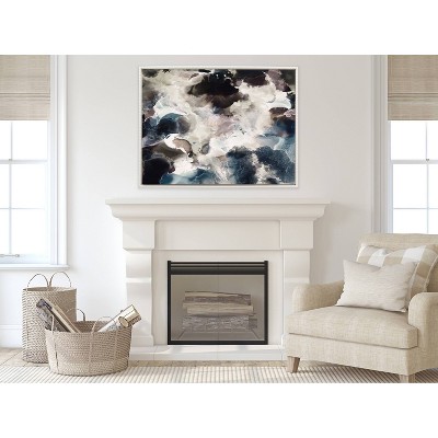 31.5"x41.5" Sylvie Beaded Nebula Abstract II Framed Canvas by Amy Lighthall White - Kate & Laurel All Things Decor