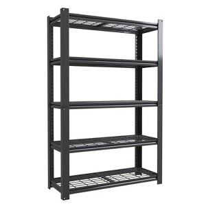 FONTOI 72"H Storage Racks with Wheels, 5 Tiers Freestanding Wire Shelf Unit, Mesh Organizer Rack for Kitchen, Garage, Black, 35.4"*15.8"*72" - 1 of 4