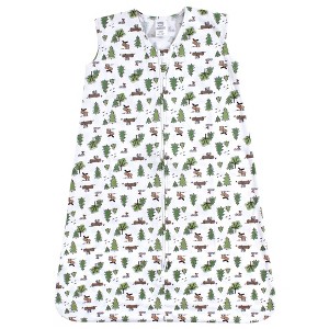 Luvable Friends Baby Boys Sleeveless Jersey Cotton Sleeping Bag, Sack, Blanket, Moose Jersey - 1 of 1
