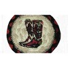 Earth Rugs 5" Boots Coaster – Rustic Farmhouse Printed Table Accessory - 2 of 3