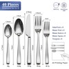 Itopfox 40 Piece Silverware Set Service for 8, Premium Stainless Steel Cutlery Set Mirror Polished Flatware Sets Heavy Duty and Solid, Modern Kitchen - 2 of 4