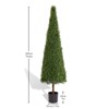 Maggift Artificial Plant Decorations for Indoor Living Room Outdoor Tree Boxwood Topiary Tree Plant Potted Trees 1set , Green, 7.9"*7.9"*70.8" - 3 of 4