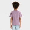 Girls' Short Sleeve Oversized London Graphic T-Shirt - Cat & Jack™ Purple - 3 of 4