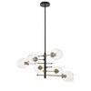 Elegant Lighting Paragon 6 light Matte Black and Brass Pendant - 4 of 4