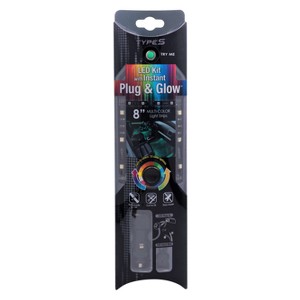 Type S 8" Automotive LED Cabinet Light Strip: Multicolor, Electric, Variable Settings, ABS, 11 Lumens, No Hardwire Needed - 1 of 4