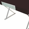 HomeRoots 48" Espresso and Silver Wood and Metal Computer Desk - 4 of 4