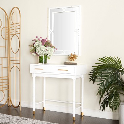 White store console table