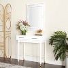 Set of 2 Traditional Wood Console Tables with Mirror White - Olivia & May - 3 of 4