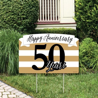 Big Dot of Happiness We Still Do - 50th Wedding Anniversary - Anniversary Party Yard Sign Lawn Decorations-Happy Anniversary 50 Years Party Yardy Sign