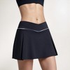 Anna-Kaci Active Women's V Crossover Waist Tennis Skort with Built-In Shorts and White Trim Detail - 3 of 4