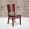 Flash Furniture Solid Back Wooden Restaurant Chair - 2 of 4
