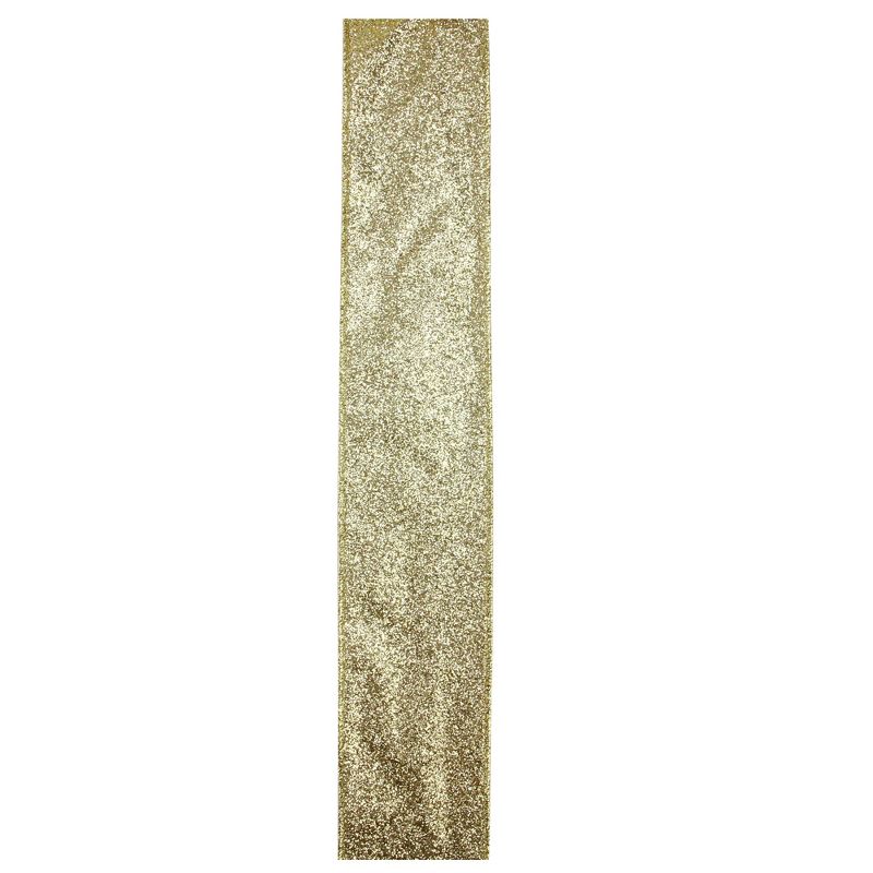Northlight Pack of 12 Sparkling Solid Gold Christmas Wired Craft Ribbons - 2.5" x 120 Yards, 2 of 4