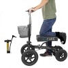 AllCure All Terrain Foldable Medical Knee Walker Scooter Roller, Black - 2 of 4