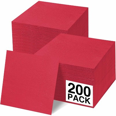 SparkSettings Beverage Napkins, 5” x 5” 2 Ply Paper Napkins, Pack of 200