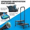 Itopfox Heavy Duty 2 Step Stool with Adjustable Handle for Adults & Elderly, Non-Slip Design, Supports Up to 450 lbs, Black - 3 of 4