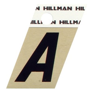Hillman 1.5 in. Black Aluminum Self-Adhesive Letter A 1 pc (Case of 6) - 1 of 1