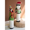 Kalalou Felt Christmas Bottle Topper Parrot – Holiday Wine Decoration (Min 4) - 3 of 4