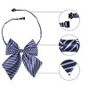 Allegra K Women's Pre-Tied Striped Uniform Adjustable Bowknot Bowtie - 4 of 4