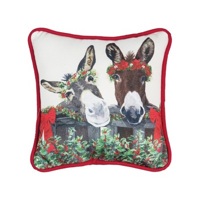 C&F Home 8" x 12" Christmas Donkey Petite Throw Pillow