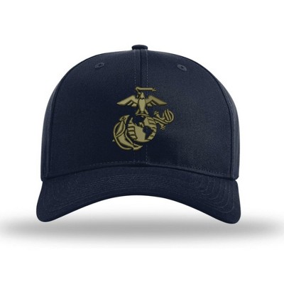 OUTSIDE THE WIRE Leatherneck for Life 3D Eagle Globe & Anchor Structured USMC Hat - OD GREEN Logo