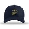 OUTSIDE THE WIRE Leatherneck for Life 3D Eagle Globe & Anchor Structured USMC Hat - OD GREEN Logo - 2 of 2