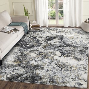 Modern Machine Washable Area Rug for Living Room Indoor Abstract Rug Soft Ultra Thin Non Shedding Low Pile Stain Resistant Carpet for Home Decor - 1 of 4