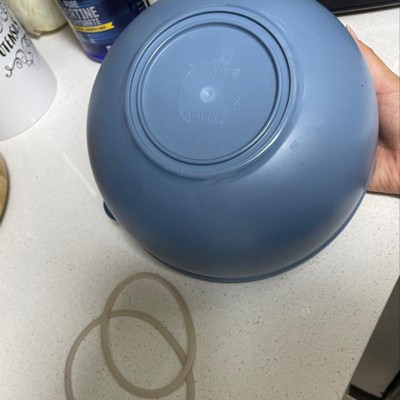 6pc (set Of 3) Plastic Mixing Bowl Set With Lids Cream - Figmint ...