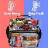 OPUX Double Decker Lunch Box Men Women, Insulated Leakproof Cooler Bag Adult Work, Dual Compartment Pail Tote Boys Girls Kids - 2 of 4