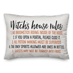 Creative Products Witch House Rules 14x20 Indoor / Outdoor Pillow - 1 of 3