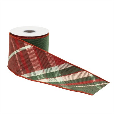 Plaid Pattern Wired Ribbon 4" x 5 Yds.