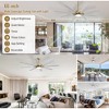 Sofucor Large Smart APP 8 Arms Fan 66'' Ceiling Fan with LED Light Kit & Remote Control LED Light Chandelier Industrial Ceiling Fan Quiet DC Motor - 4 of 4