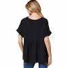 Women's Textured Babydoll Top - Plus Size - entro - 2 of 4