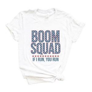 Simply Sage Market Women's Boom Squad Varsity Stars Short Sleeve Graphic Tee - 1 of 2