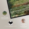 Monet - The Japanese Footbridge and the Water Lily Pool Giverny Canvas Impressionism Wall Art by Art Remedy Framed - 4 of 4