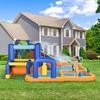 Outsunny 7 in 1 Water Slide with Slide, Pool, Climbing Wall, Water Cannon, Basketball Hoop, Boxing Post, Football Stand for 3-8 Years Old Kids - 3 of 4