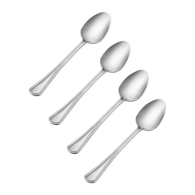 Pfaltzgraff Silver Stainless Steel Flatware Teaspoon Set 4 pk