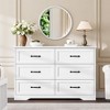 6 Drawers Dresser for Bedroom,Chest of Drawers with Wide Metal Handle,Farmhouse Modern Wooden Dresser,Natural Texture,Storage Organizer - 3 of 4