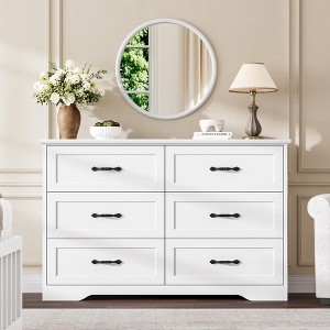 Modern 6 Drawers Dresser, Chest of Drawers Closet Organizers and Storage Clothes - 1 of 4