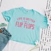 Simply Sage Market Women's Life Is Better in Flip Flops Short Sleeve Relaxed Fit Cropped Graphic Tee - 3 of 3