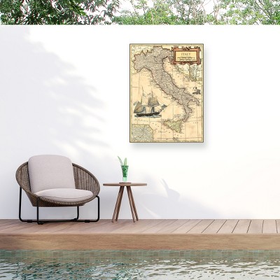 "Italy Map" Outdoor Canvas