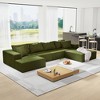 Oversized 132" Chenille Modular L-Shaped Sectional Sofa with 6 Pillows, 6-Piece Free combination, No Assembly Required - 3 of 4
