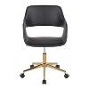 Okak Modern Office Chair with Golden Metal Base, 360 Swivel Chair with Adjustable Height, Criss Cross Chair for Office, Home - 3 of 4