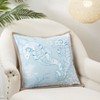 Saro Lifestyle Tidal Treasures Seahorse Poly Filled Throw Pillow, Blue, 20"x20" - 3 of 3