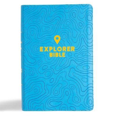 CSB Explorer Bible for Kids, Sky Blue Leathertouch - by  Csb Bibles by Holman (Leather Bound)
