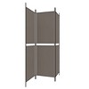 'vidaXL 3-Panel Room Divider, Anthracite Fabric and Iron, Versatile and Portable, Easy Assembly, 59.1"x78.7"- Perfect for Bedroom and Living Room - 4 of 4
